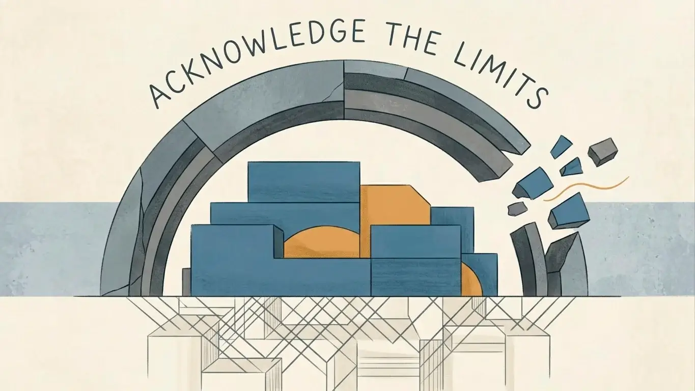 A reflective visual evoking the realistic strengths and limits of national self-exclusion as a harm-reduction tool.